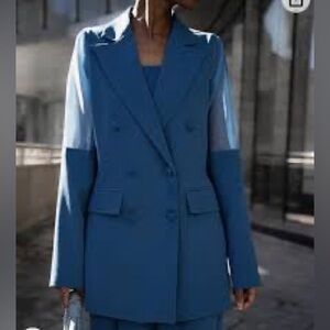 Amazon The Drop @signedblake Blue Double-Breasted Blazer